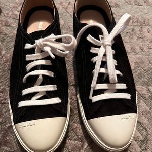 Miu Miu converse style sneakers. Size 37. Worn 3 times.